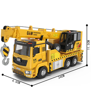 اسباب بازی ماشین فلزی جرثقیل مقیاس 1:40 GLW ENGINEERING VEHICLE_اسباب بازی